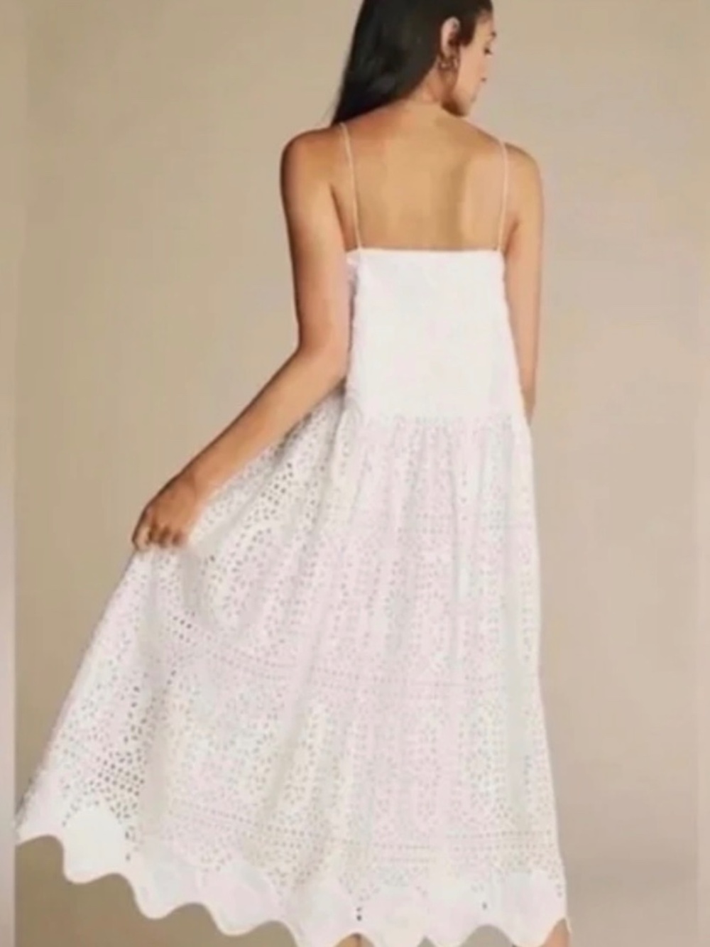 NWT RHODE Rosa Eyelet Midi Dress White Soleil Anthropologie Medium Resort - Picture 4 of 11